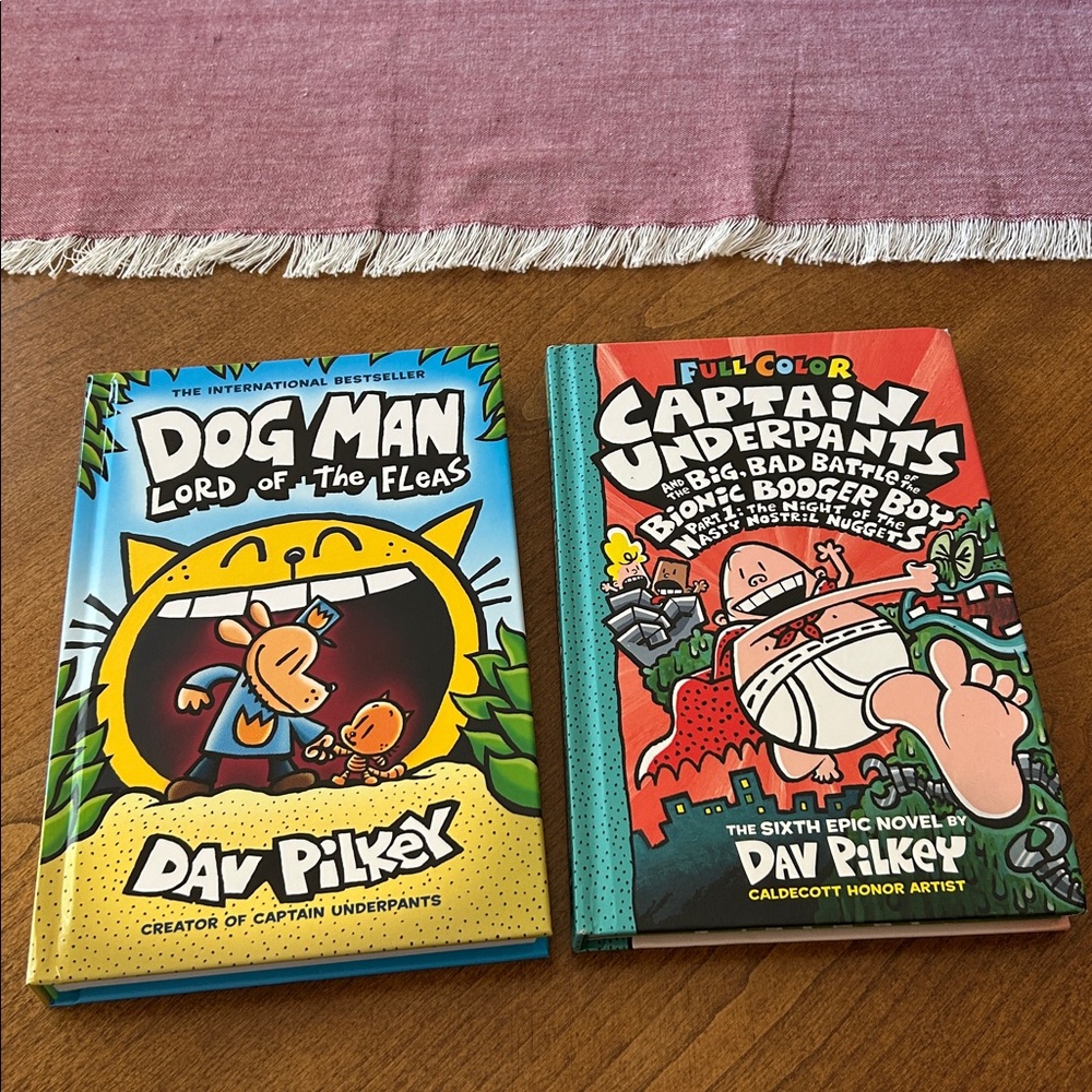 Dog Man and Captain Underpants Books by Dav Pilkey